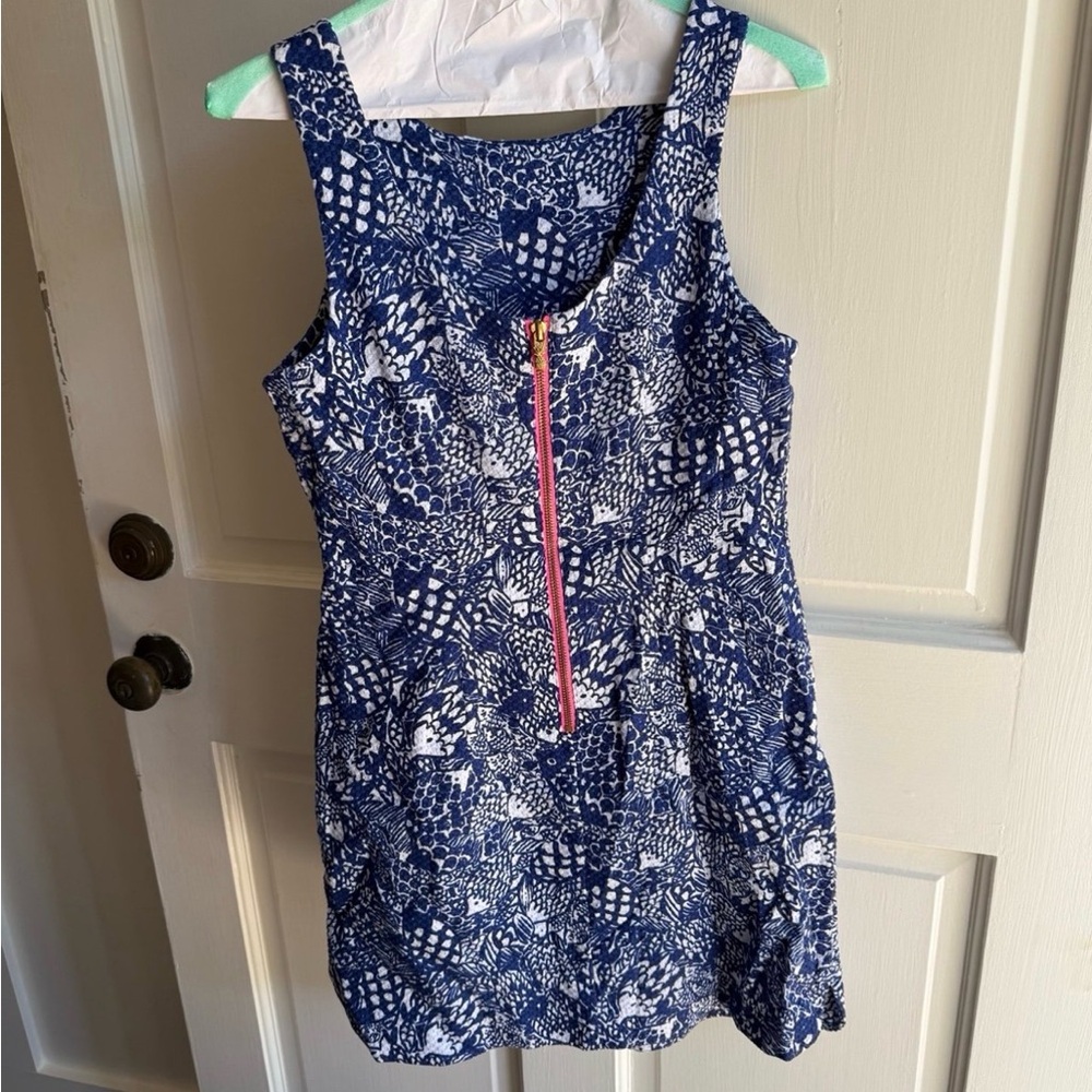 Lilly Pulitzer Blue and White Patterned Dress - Picture 3 of 4